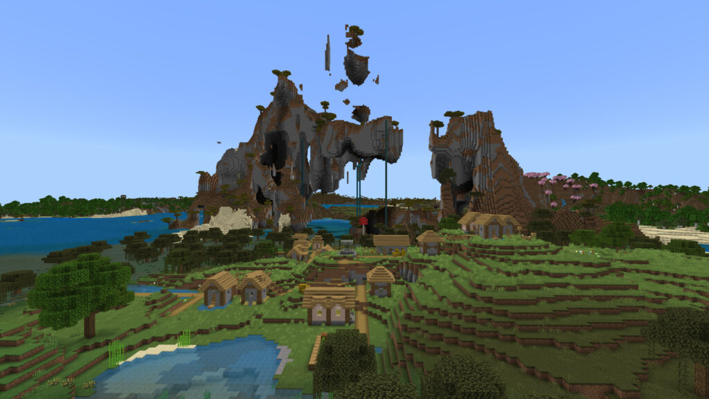 Weird terrain generation near village in bedrock seeds 2026 bedrock