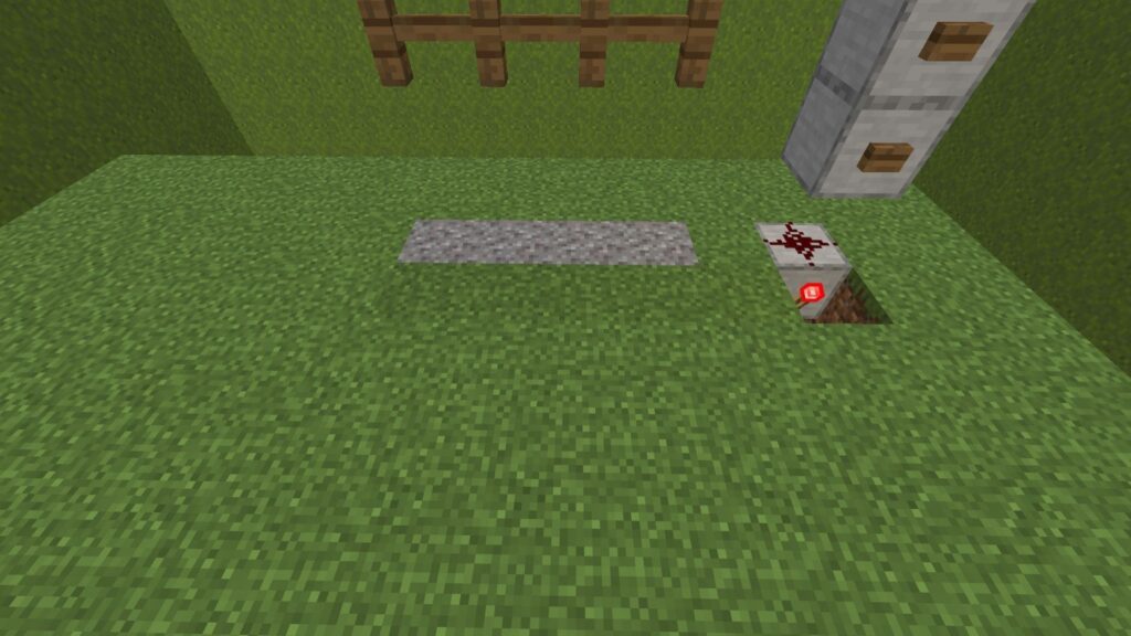 🌱 Hidden underground redstone system beneath a Minecraft Automated Castle Gate