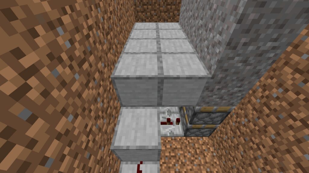 🏗️ Creating the lower redstone platform in a Minecraft Automated Castle Gate tutorial