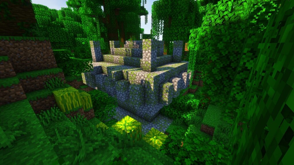 Best Minecraft Jungle Temple Seed featuring a rare Jungle Temple with treasure and redstone traps