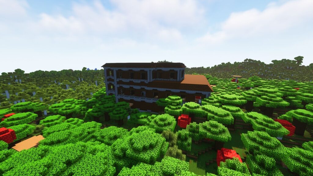 Best Minecraft Seed 2026 featuring a Village, Woodland Mansion, Ancient City, Trial Chamber, and Mushroom Island near spawn